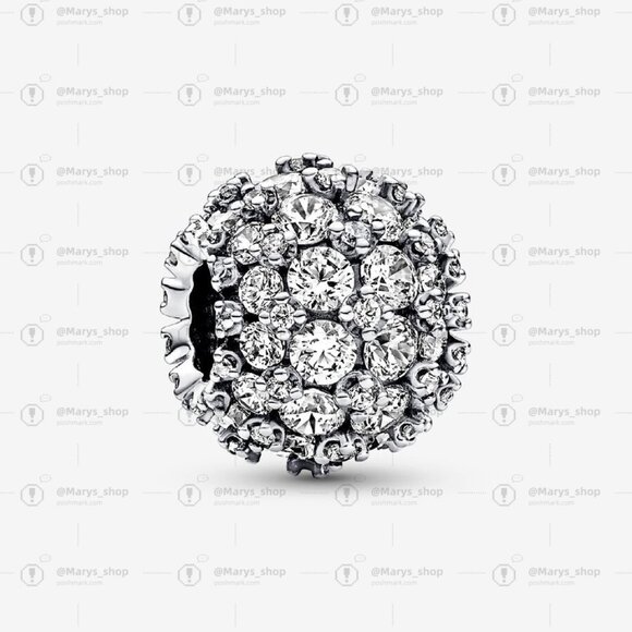 Pandora Sparkling Pavé Round Charm|Pendant - Picture 1 of 2